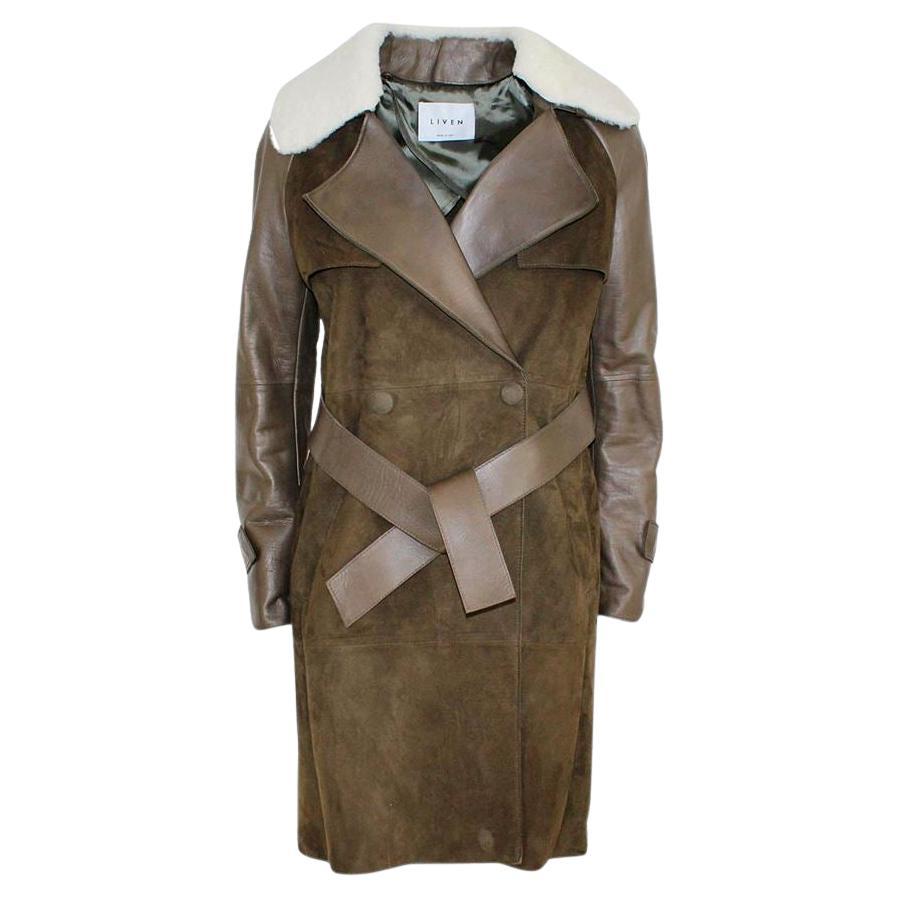 Liven Lamb shearling coat size 40 For Sale