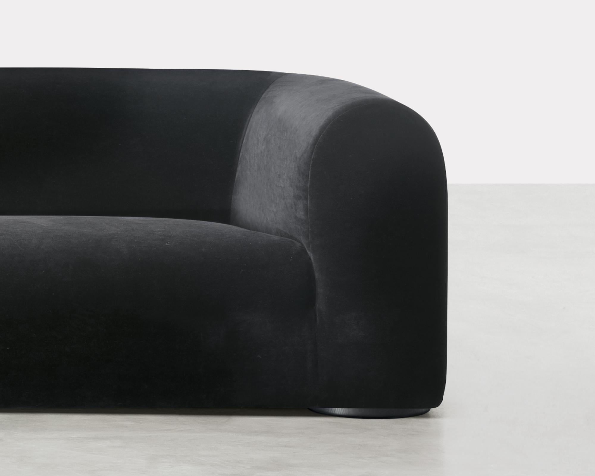 Moderne Lambert, canapé entièrement doublé en velours, Dainelli Studio pour Somaschini, Italie en vente