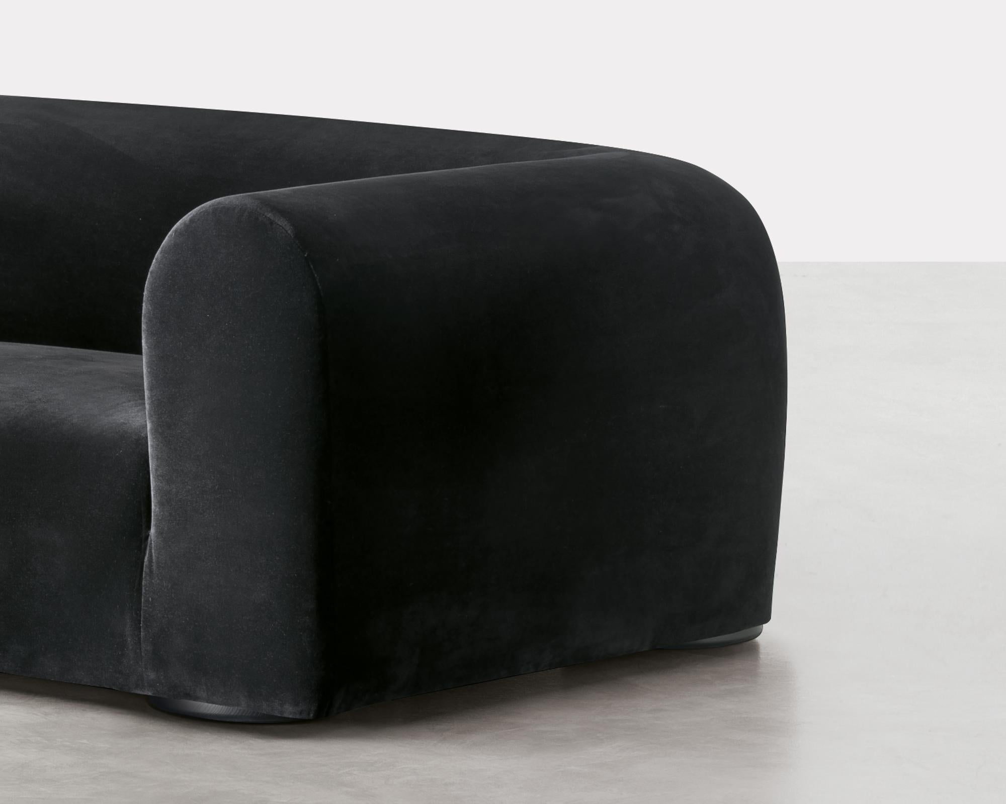 Italian Lambert, canapé entièrement doublé en velours, Dainelli Studio pour Somaschini, Italie en vente