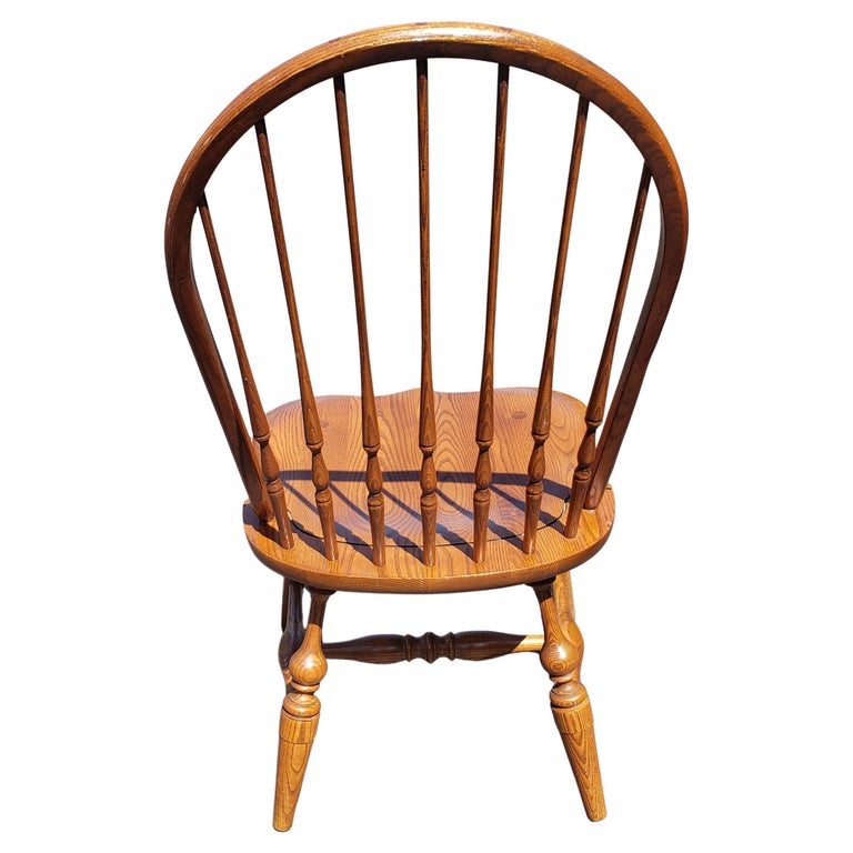 Lambert Hitchcock Quarter Sawn Oak Mission Saddle Seat Dining Chairs, a Set For Sale at 1stDibs