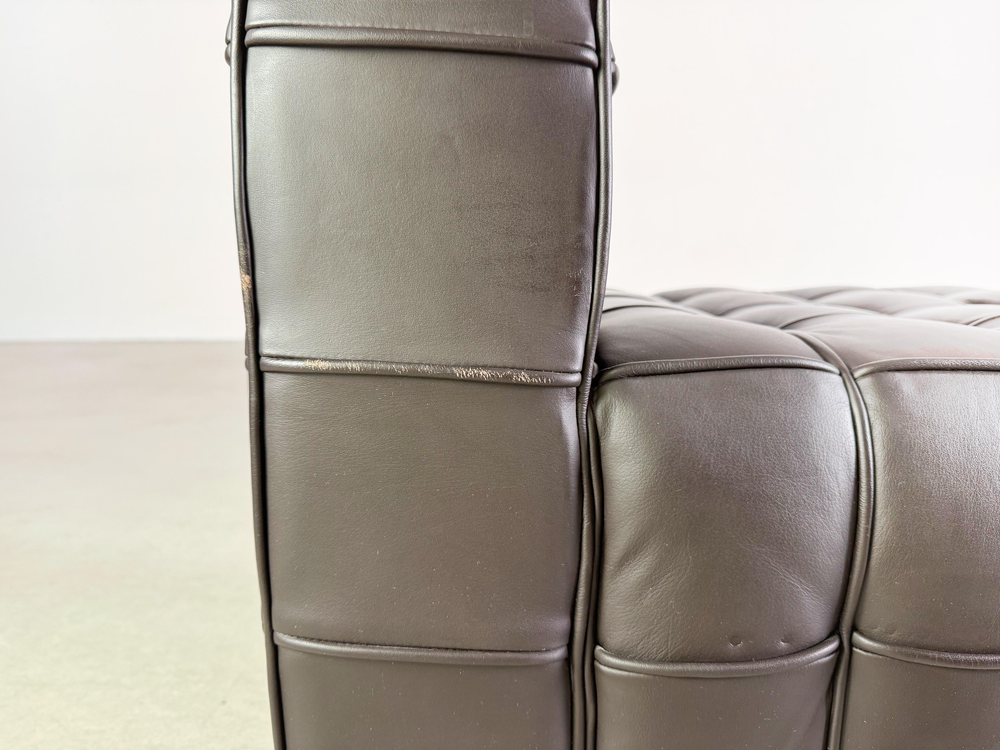 Contemporary Lambert Pullman Recamiere Liege Leder Design Sofa For Sale
