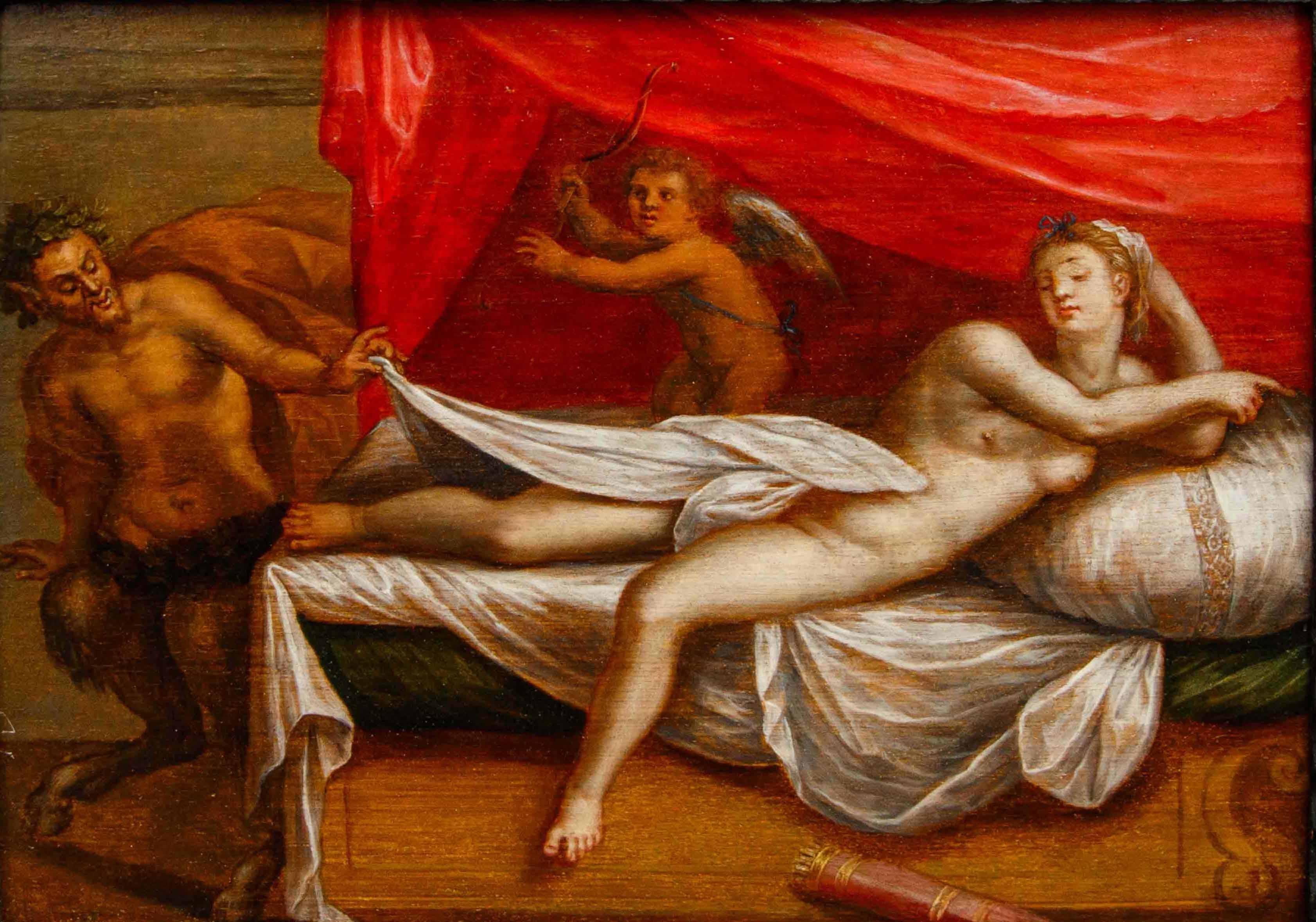 Die Werkstatt von Lambert Sustris (1515-1520 - um 1584), Venus und die erspähte Liebe im Angebot 10