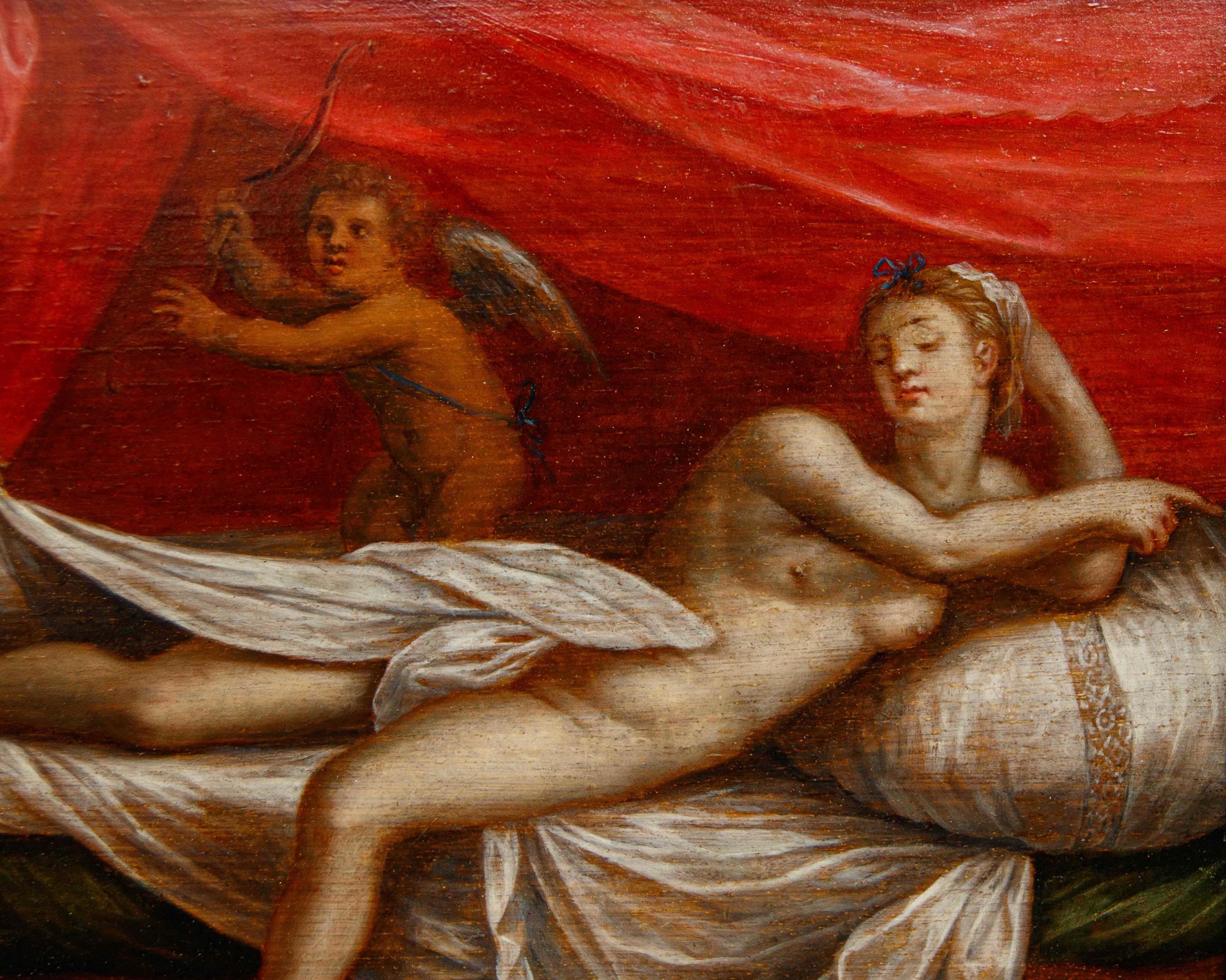Die Werkstatt von Lambert Sustris (1515-1520 - um 1584), Venus und die erspähte Liebe im Angebot 1