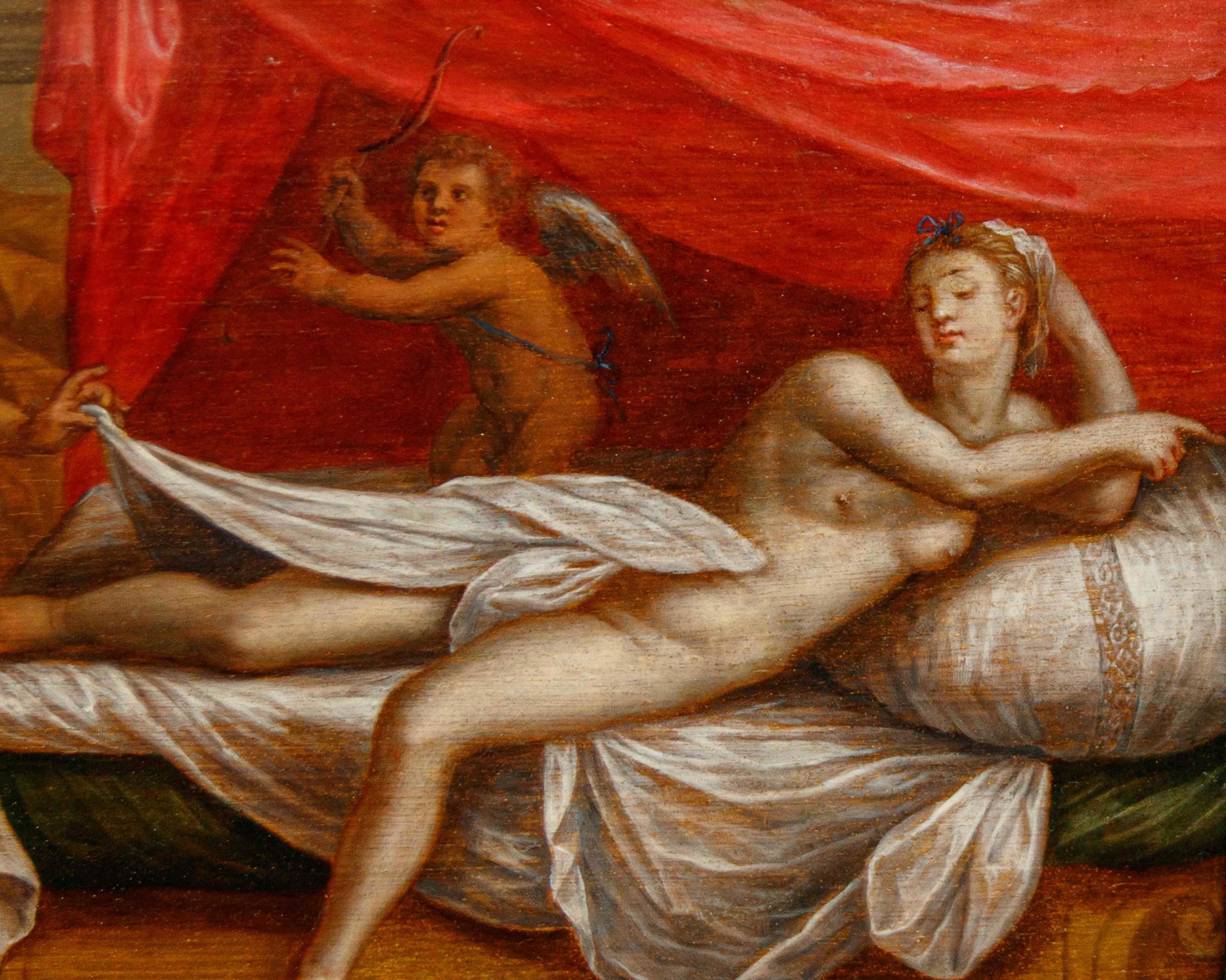 Die Werkstatt von Lambert Sustris (1515-1520 - um 1584), Venus und die erspähte Liebe im Angebot 7