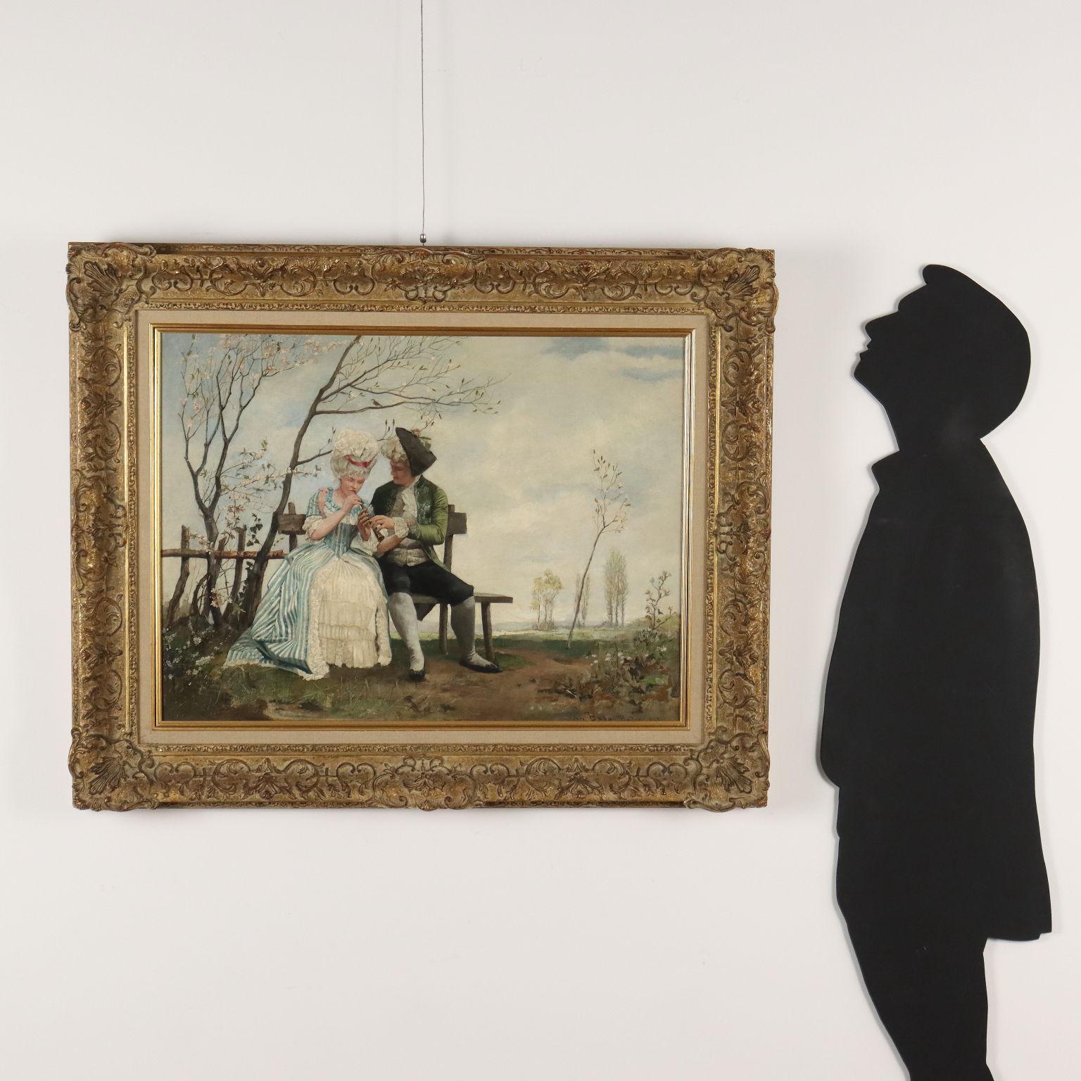 Scena di Corteggiamento 1887 - Painting di Lambert von Babo