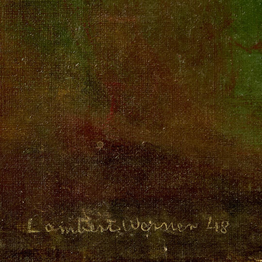 Composition surréaliste, Sans titre 2, Lambert Werner (1900-1983), toile à l'huile, 1948 en vente 4