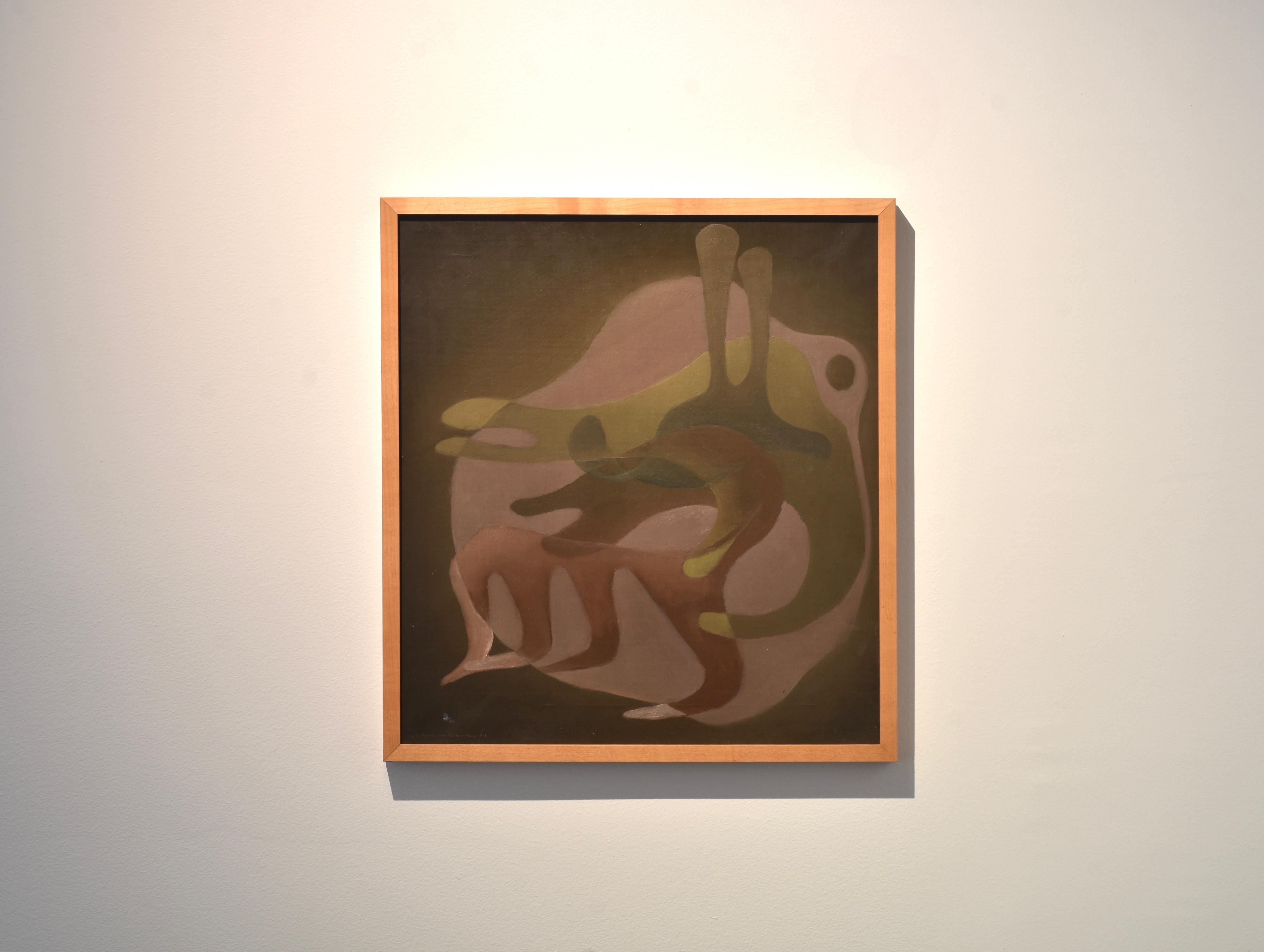 Composition surréaliste, Sans titre, Lambert Werner (1900-1983), toile à l'huile, 1937 en vente 1