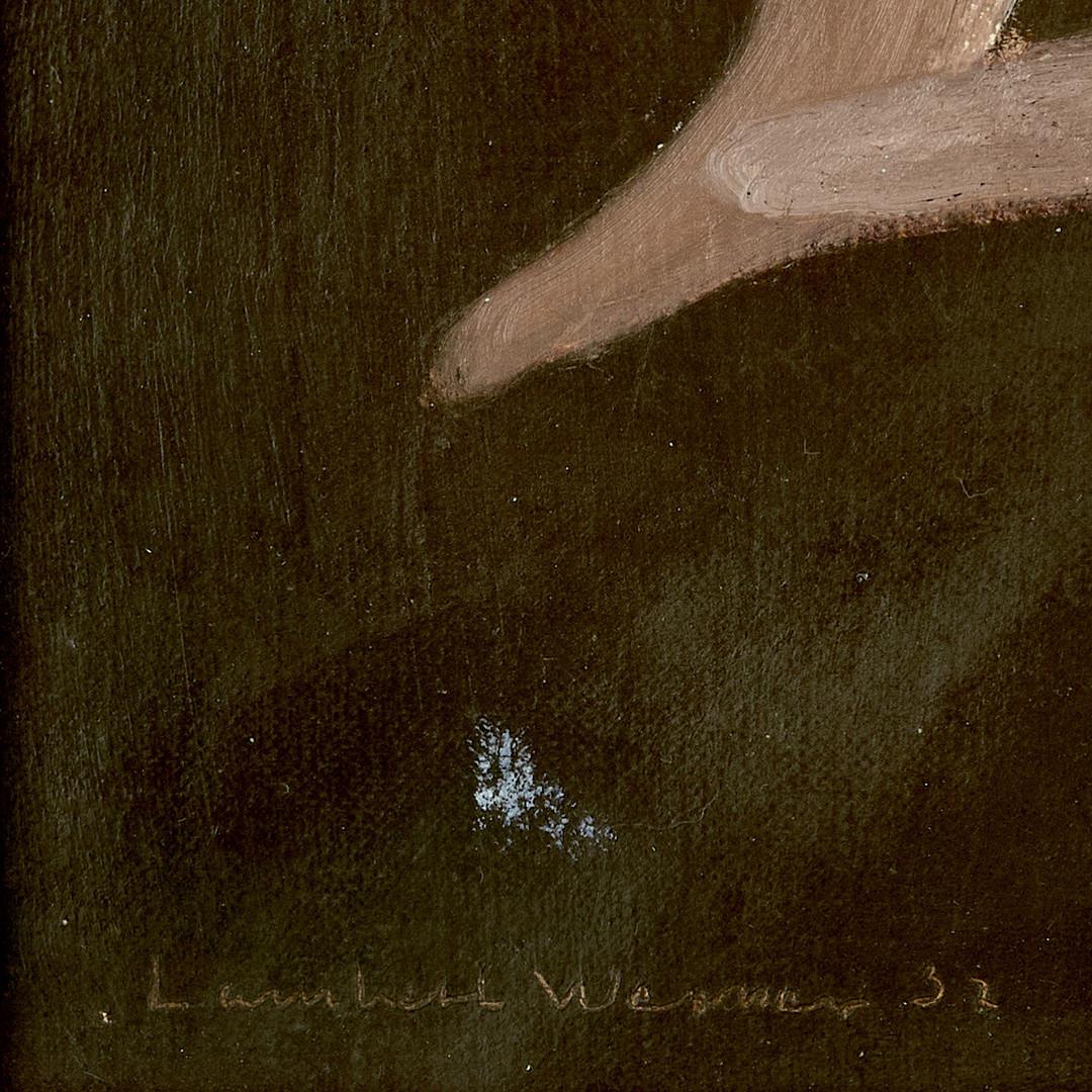 Composition surréaliste, Sans titre, Lambert Werner (1900-1983), toile à l'huile, 1937 en vente 4