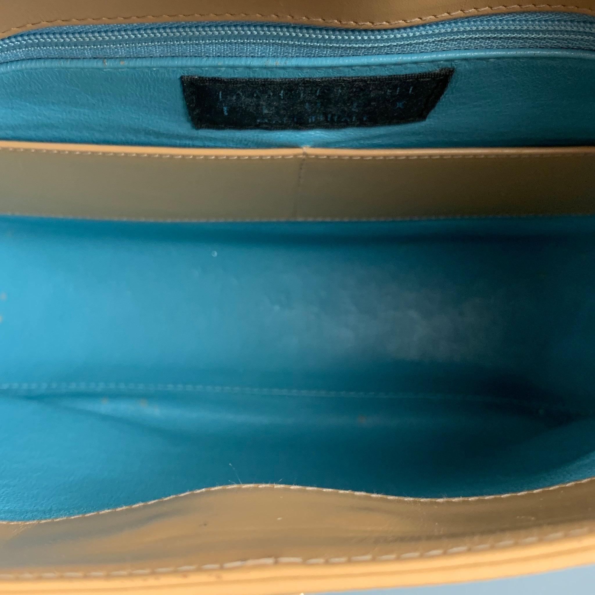 LAMBERTSON TRUEX Beige Leder-Umhängetasche Handtasche im Angebot 2