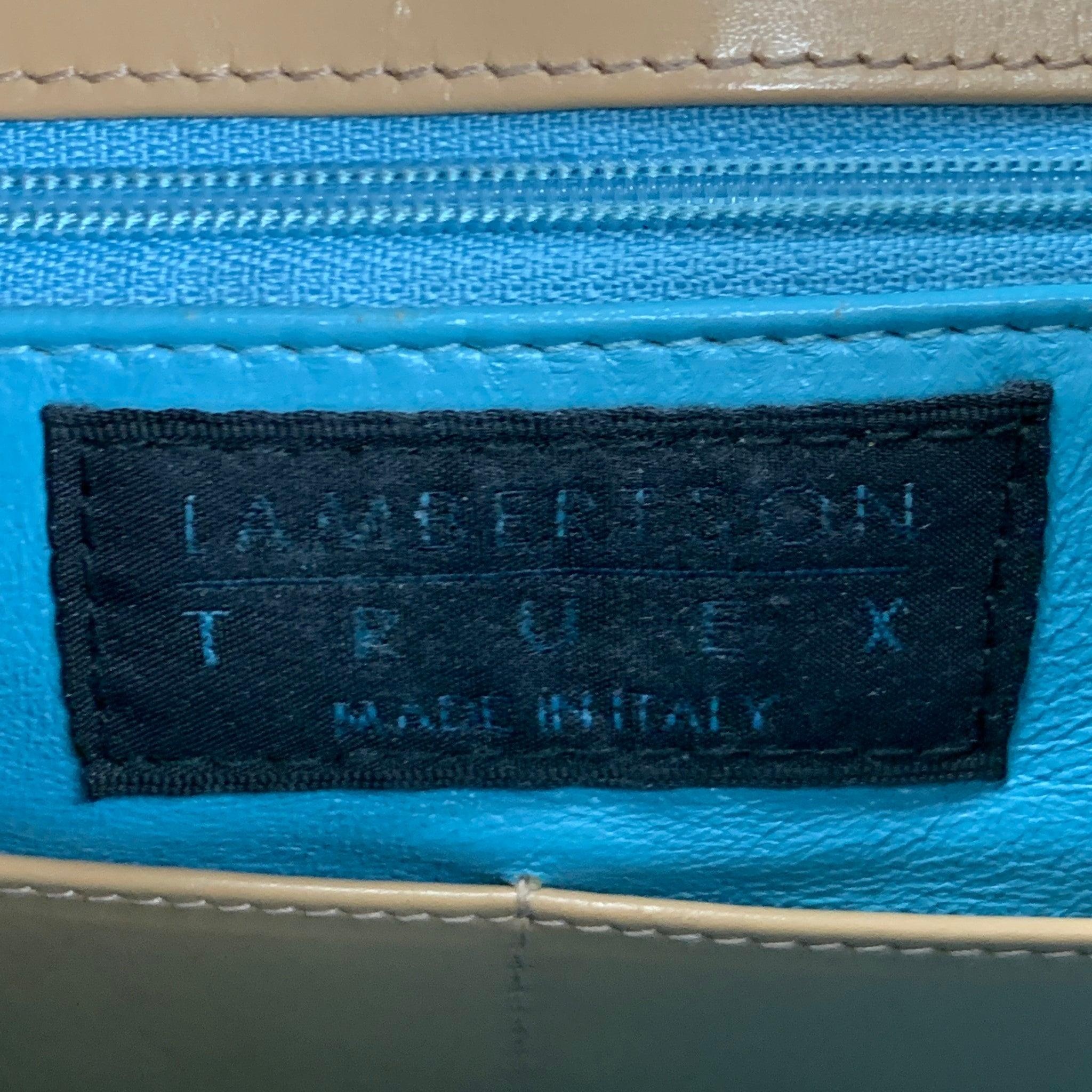LAMBERTSON TRUEX Beige Leder-Umhängetasche Handtasche im Angebot 3