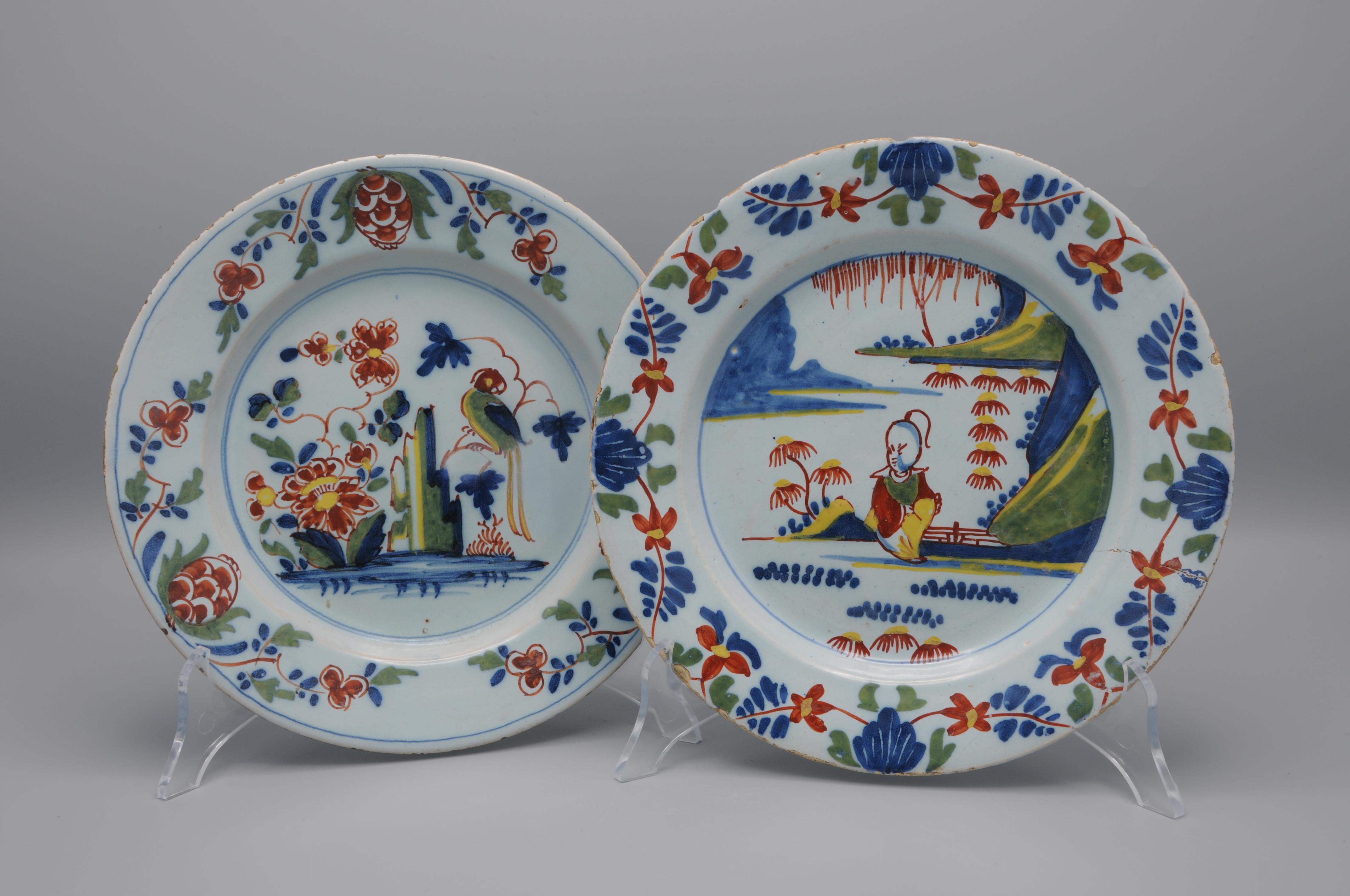 Lambeth London - Assiette chinoise en Delftware anglais, milieu du 18e siècle en vente 8