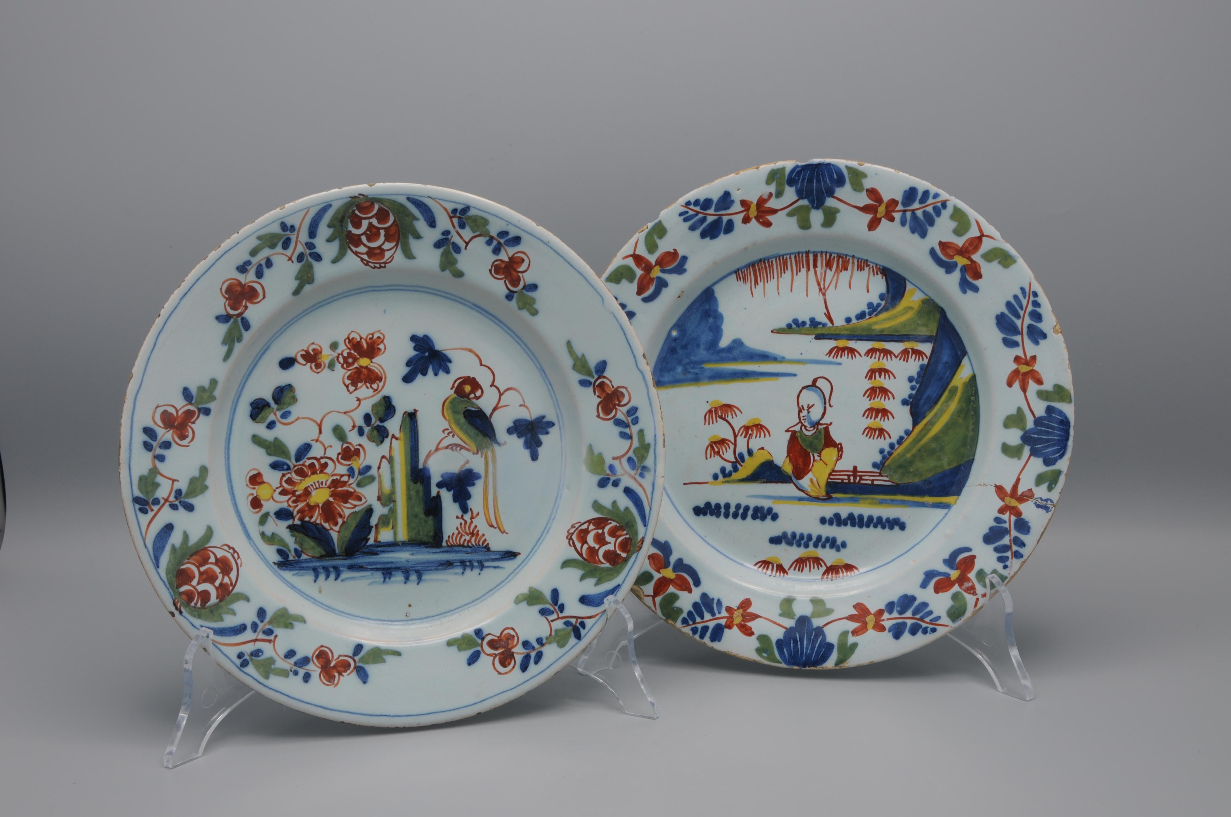 Lambeth London - Assiette chinoise en Delftware anglais, milieu du 18e siècle en vente 9