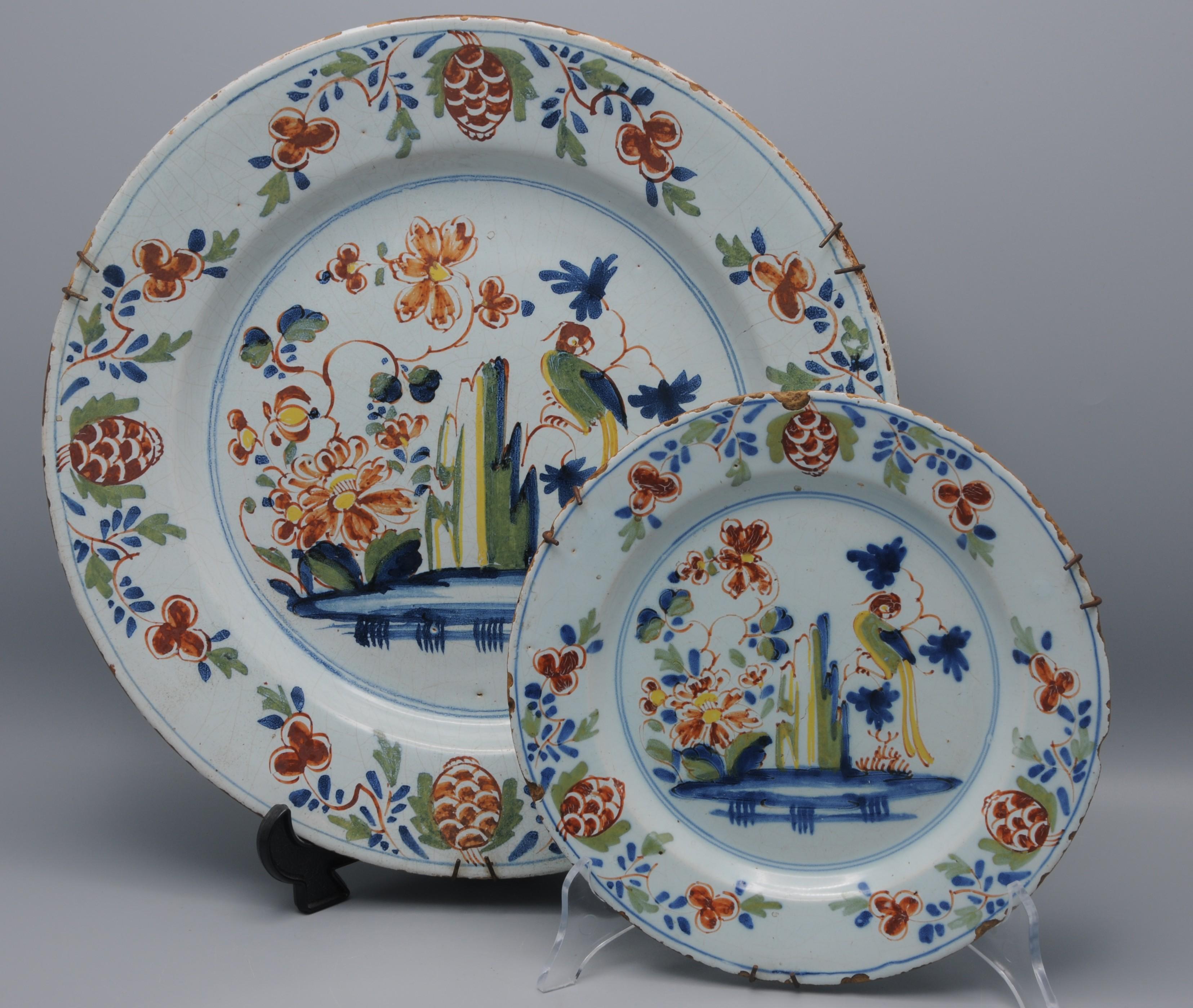 Lambeth London - Assiette à perroquet en Delftware anglais, milieu du 18ème siècle en vente 6