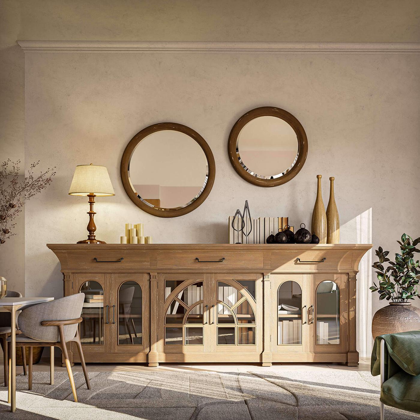 Asian Lambeth Vintage Sideboard For Sale