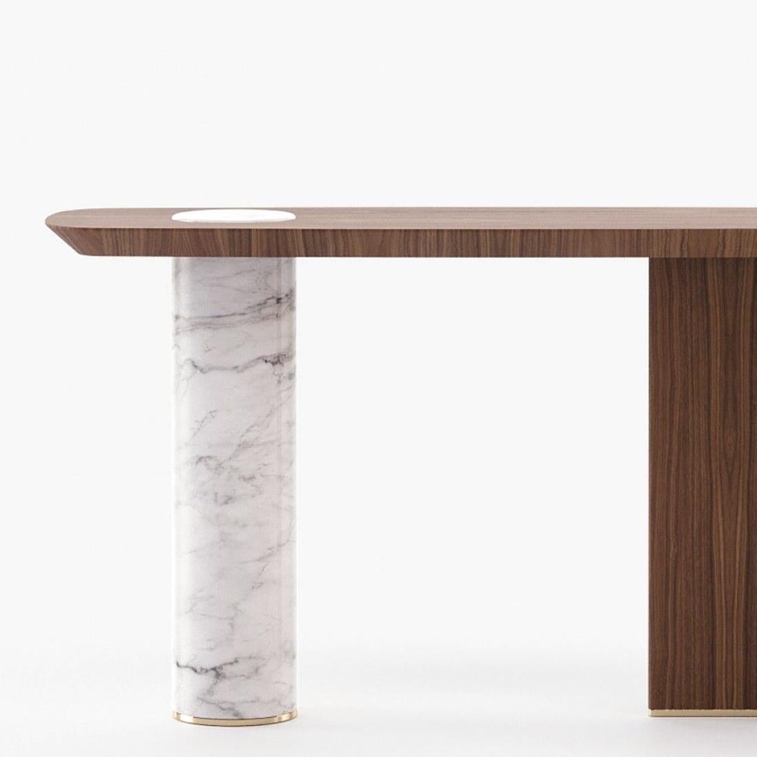 Hand-Crafted Lambra Marble Console Table For Sale