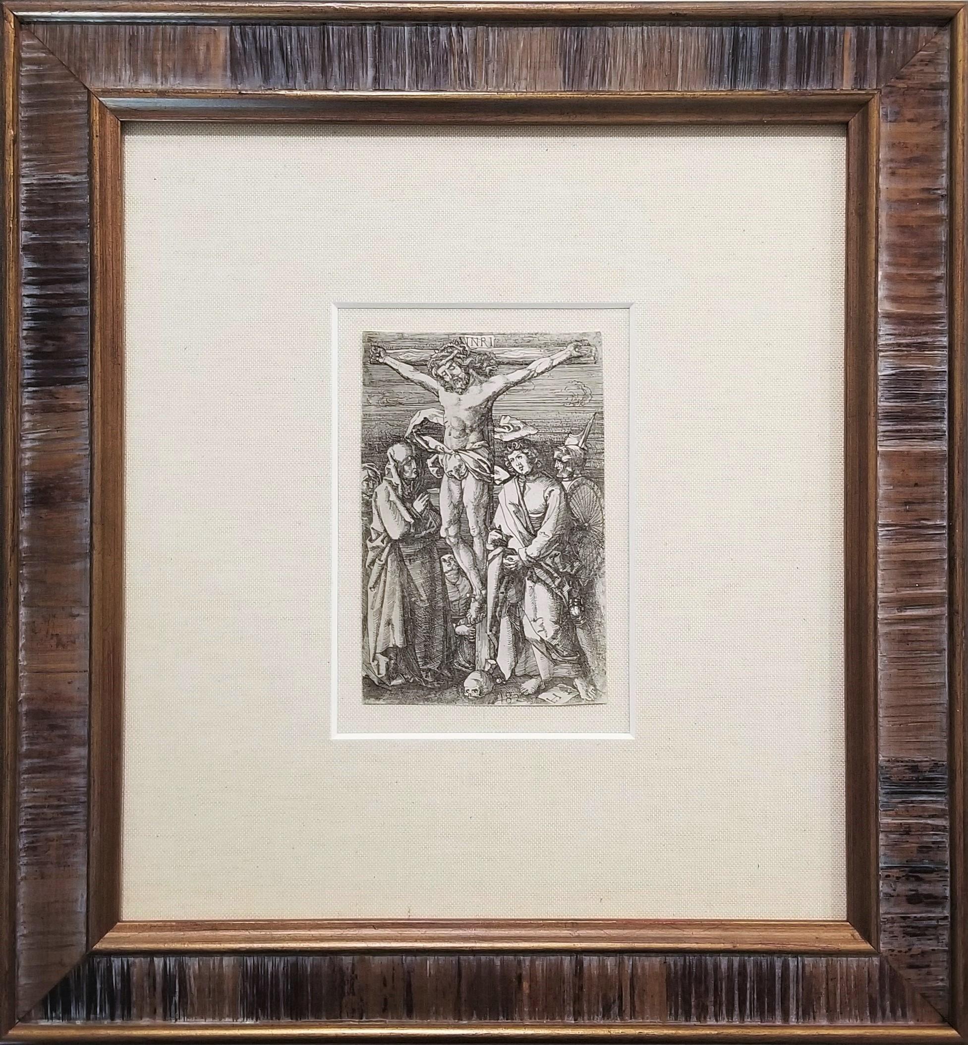 La Crocifissione (Cristo in croce) /// Gesù dopo Albrecht Dürer Antichi maestri - Figurative Print Grigio di Lambrecht Hopfer