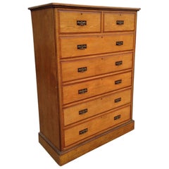 Antique Lambs of Manchester Attributed, a Rare Aesthetic Movement Tall Chest of Drawers