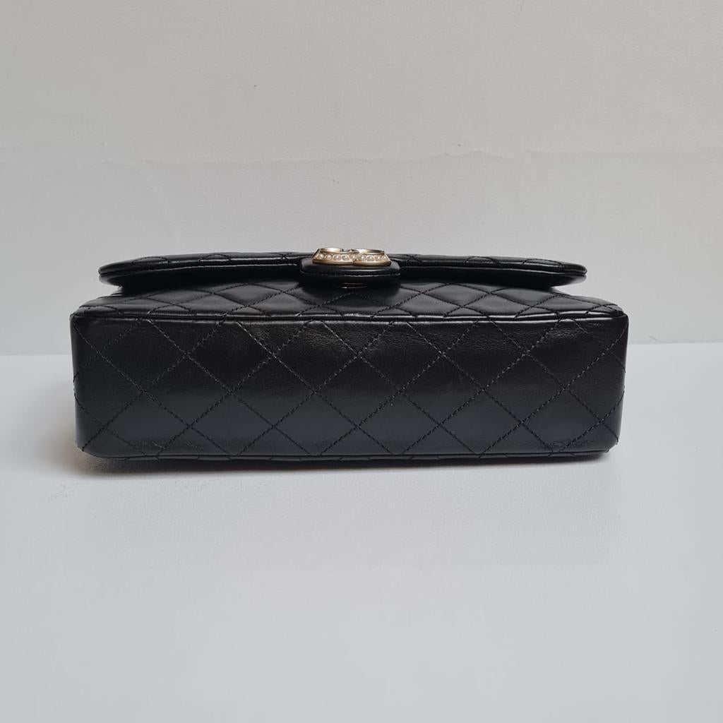 Chanel Lambskin Diamond Quilted Tangled Pearl Westminister Small Flap Bag For Sale 2