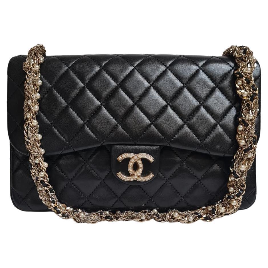 Chanel Lambskin Diamond Quilted Tangled Pearl Westminister Small Flap Bag