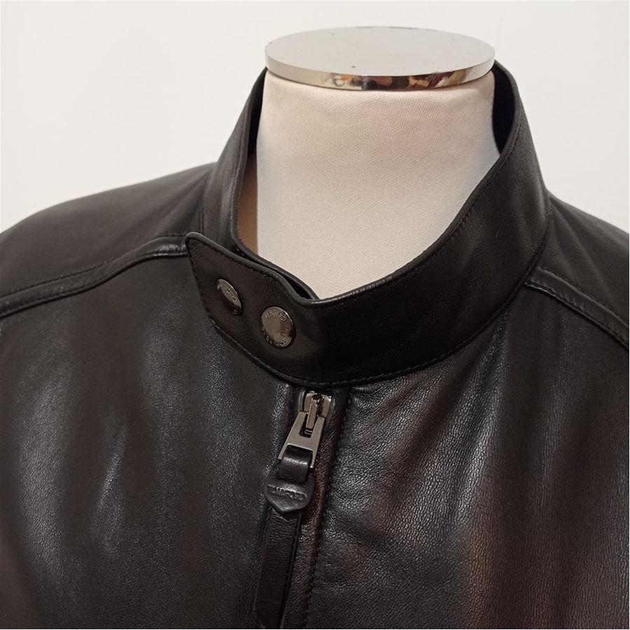 Black Tom Ford Lambskin jacket size 46 For Sale