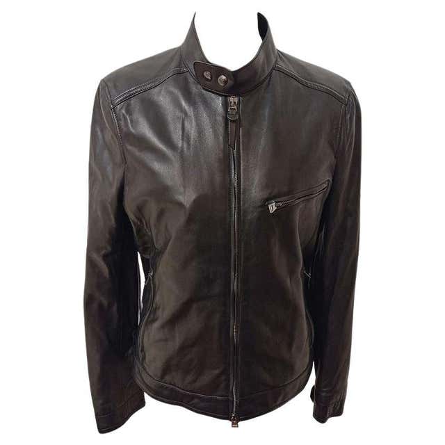 Tom Ford Burgundy Leather Belted Jacket at 1stDibs