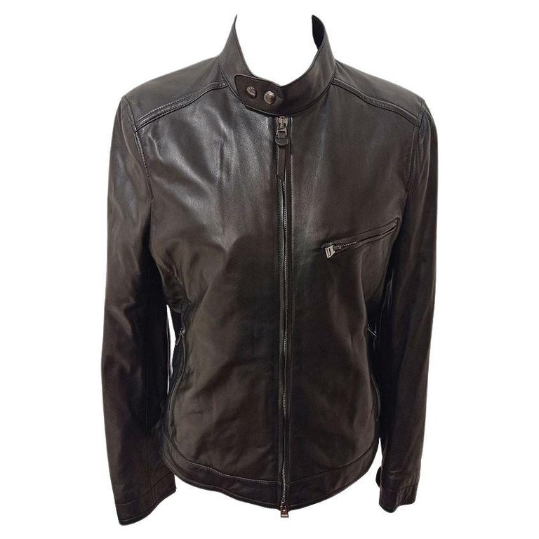 Tom Ford for Gucci F/W 2003 Runway Collection Fur Leather Brown Jacket It  38 For Sale at 1stDibs | fox fur leather jacket
