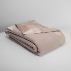 Lambswool and Cashmere "Hollywood Ava" Blanket Framed in 100% Silk, King