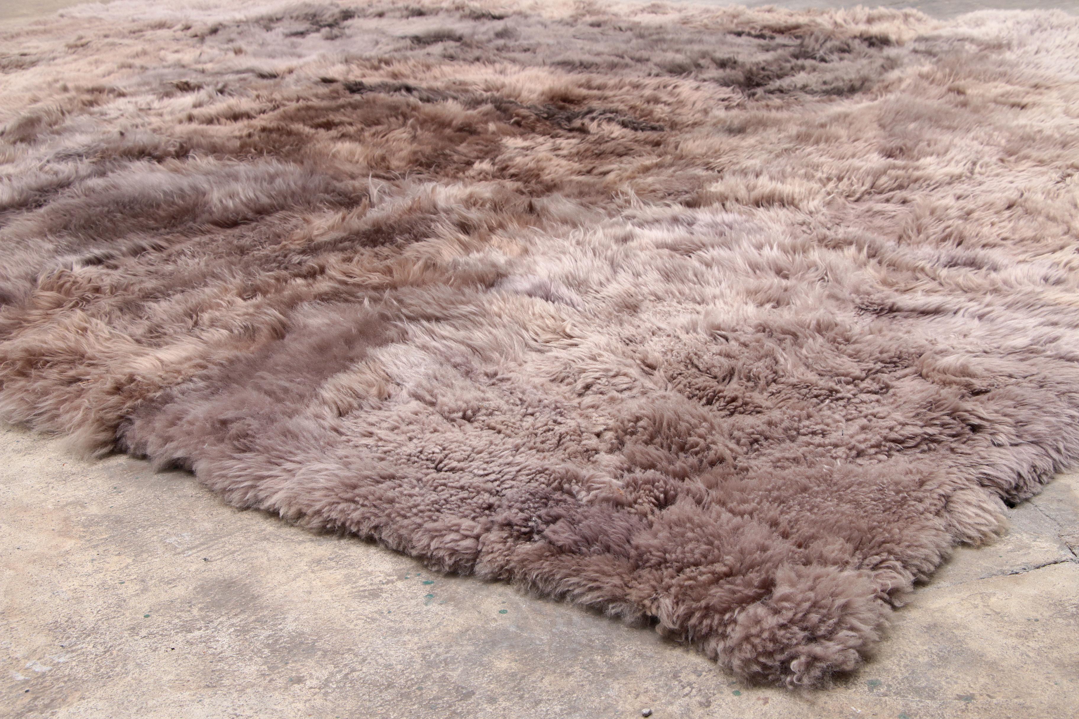 Tapis en laine d'agneau de marque Taiga Lambert, 1970, Allemagne. Bon état - En vente à Oirlo, LI