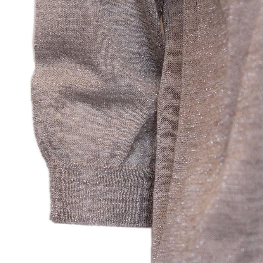 Linen blend Grey color With lamé 3/4 Sleeve 2 Pockets Total lenght from shoulder cm 58 (22.8 inches)
