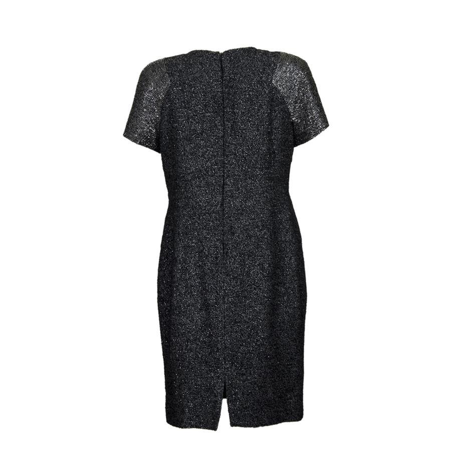 Wool blend Lamé Grey color Sequins short sleeves
