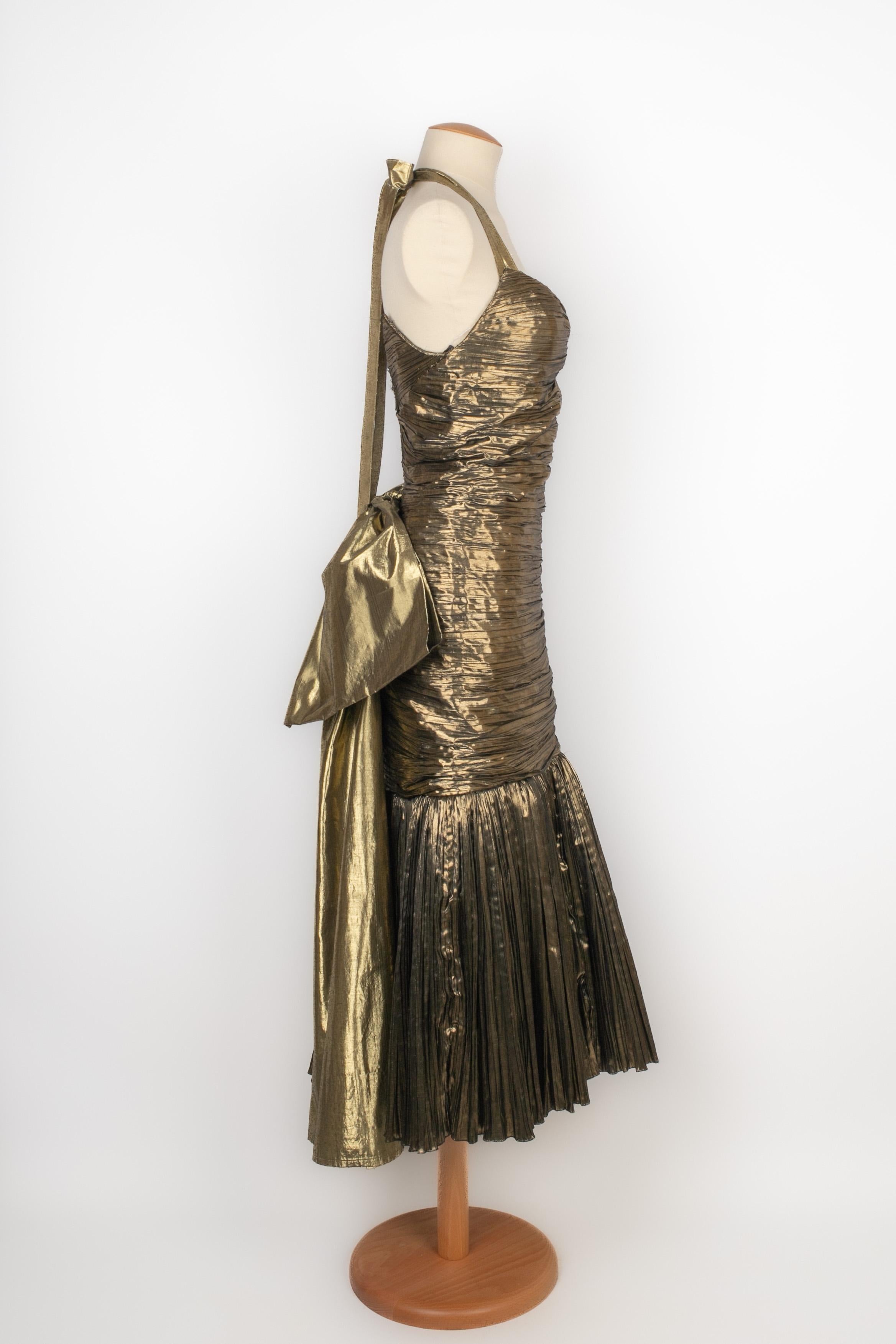 Lamé-Kleid (Schwarz) im Angebot