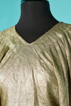 Lamé top and silk satin long skirt Attributed to Jeanne Lanvin Circa 1930's