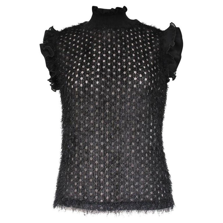 Carven Lamè top size 42 For Sale at 1stDibs