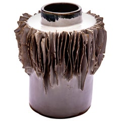 Lamella Collection Glazed Ceramic Vessel