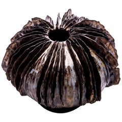 Lamella Collection Glazed Ceramic Vessel