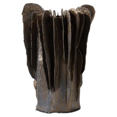 Recipiente Lamella de cerámica esmaltada metalizada by Trish DeMasi