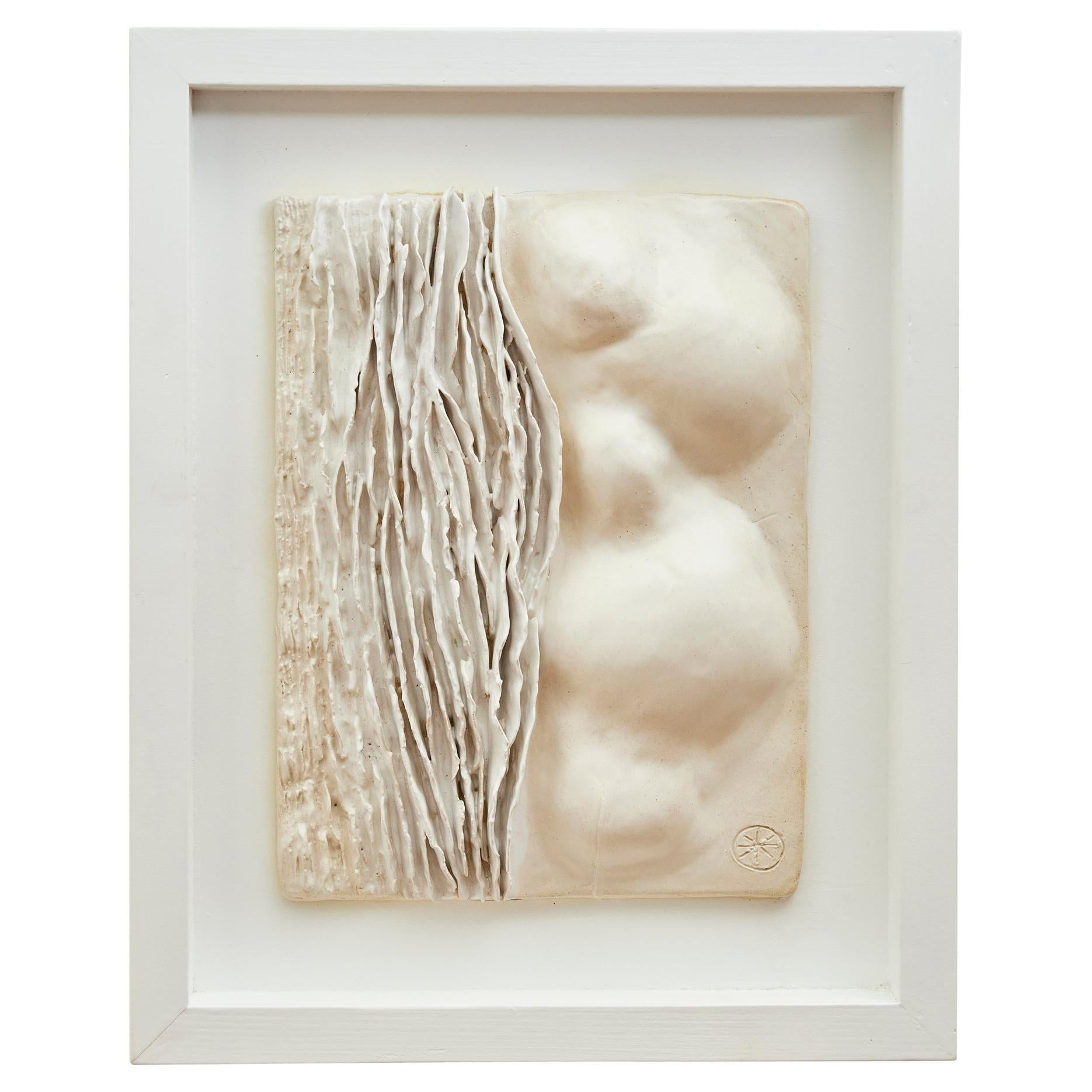 Lamella Wall Piece in Glazed Ceramic by Trish DeMasi