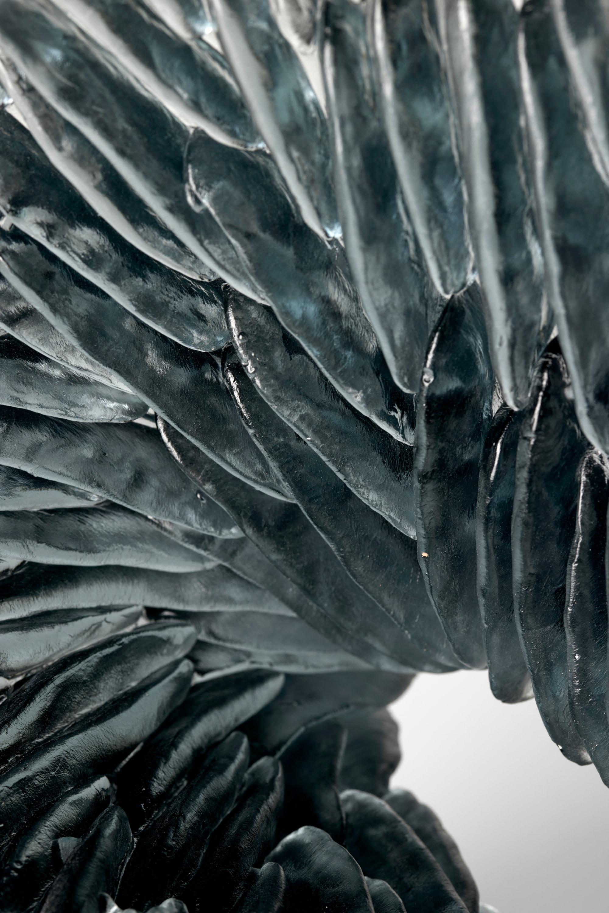 Lamellae III, scultura in vetro fuso grigio e trasparente di Nina Casson McGarva In condizioni Nuovo in vendita a London, GB