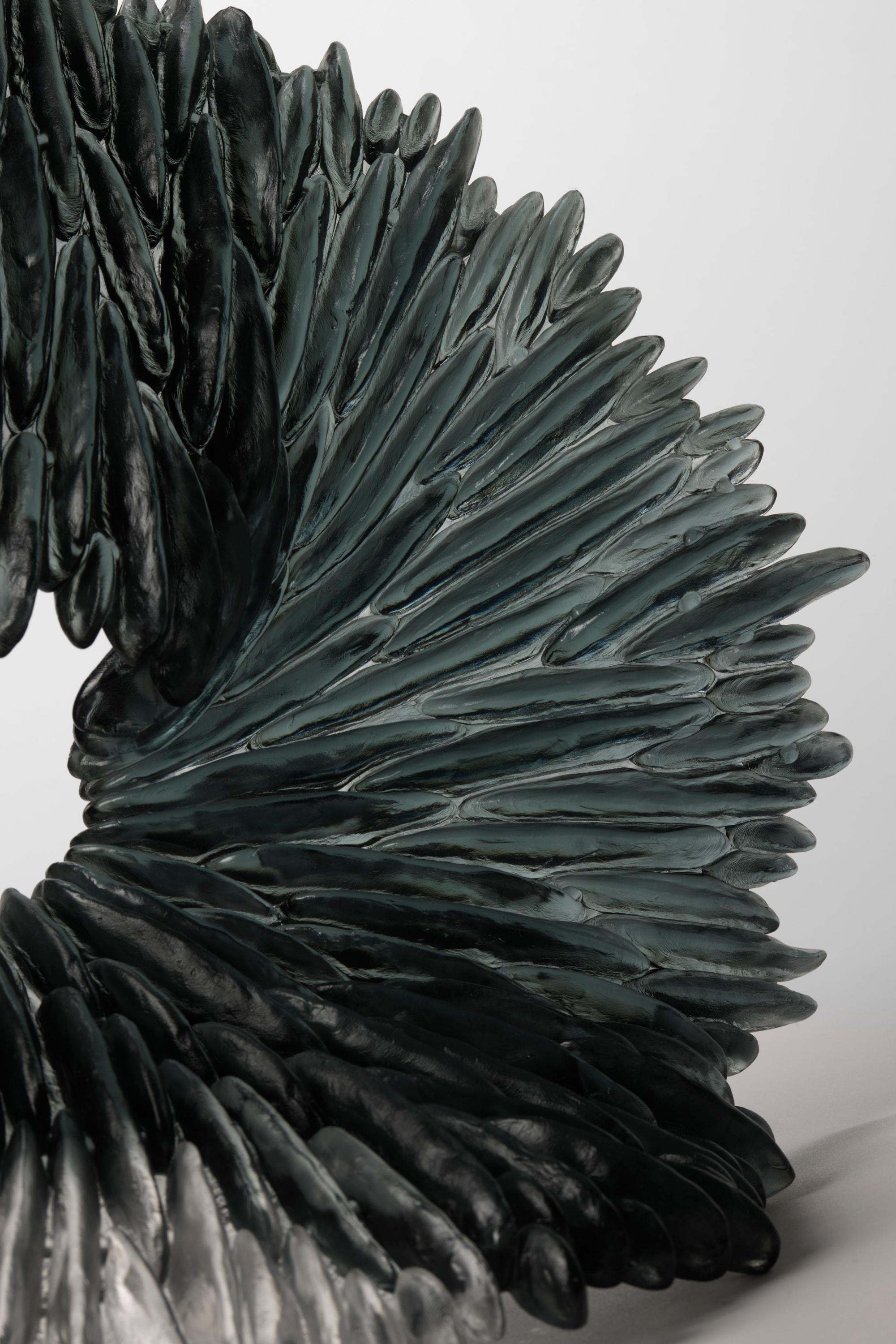 Lamellae VI, scultura in vetro fuso grigio e trasparente di Nina Casson McGarva In condizioni Nuovo in vendita a London, GB