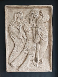 "Lamentation of Christ", plaster wall sculpture by Ivan Meštrović, Yugoslavia