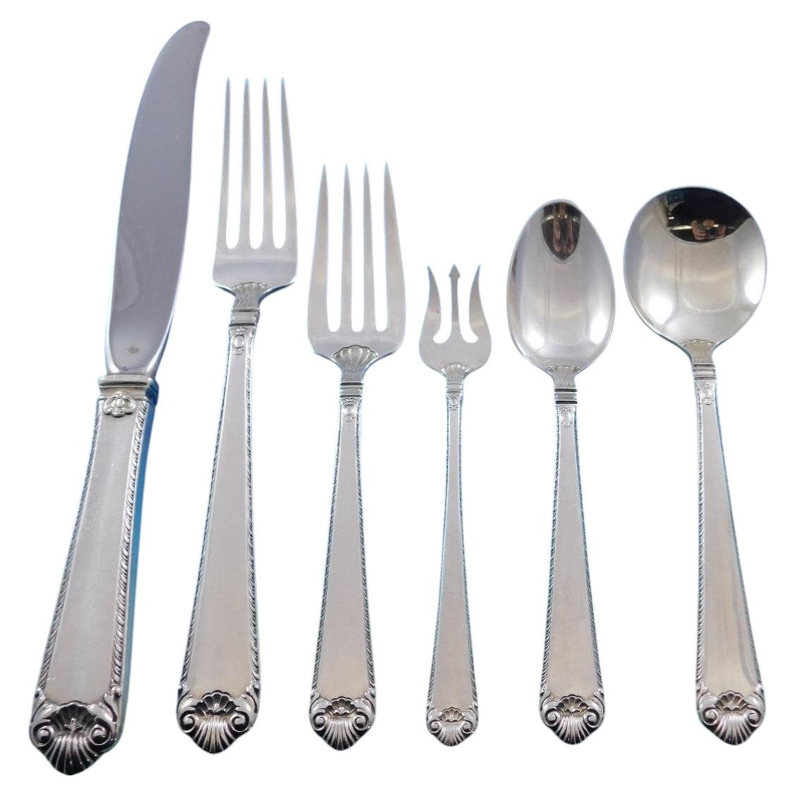 Pre-owned Tuttle Silver Company Lamerie By Tuttle Sterling Silver Flatware Set 8 Service 48 Pieces Dinner Size