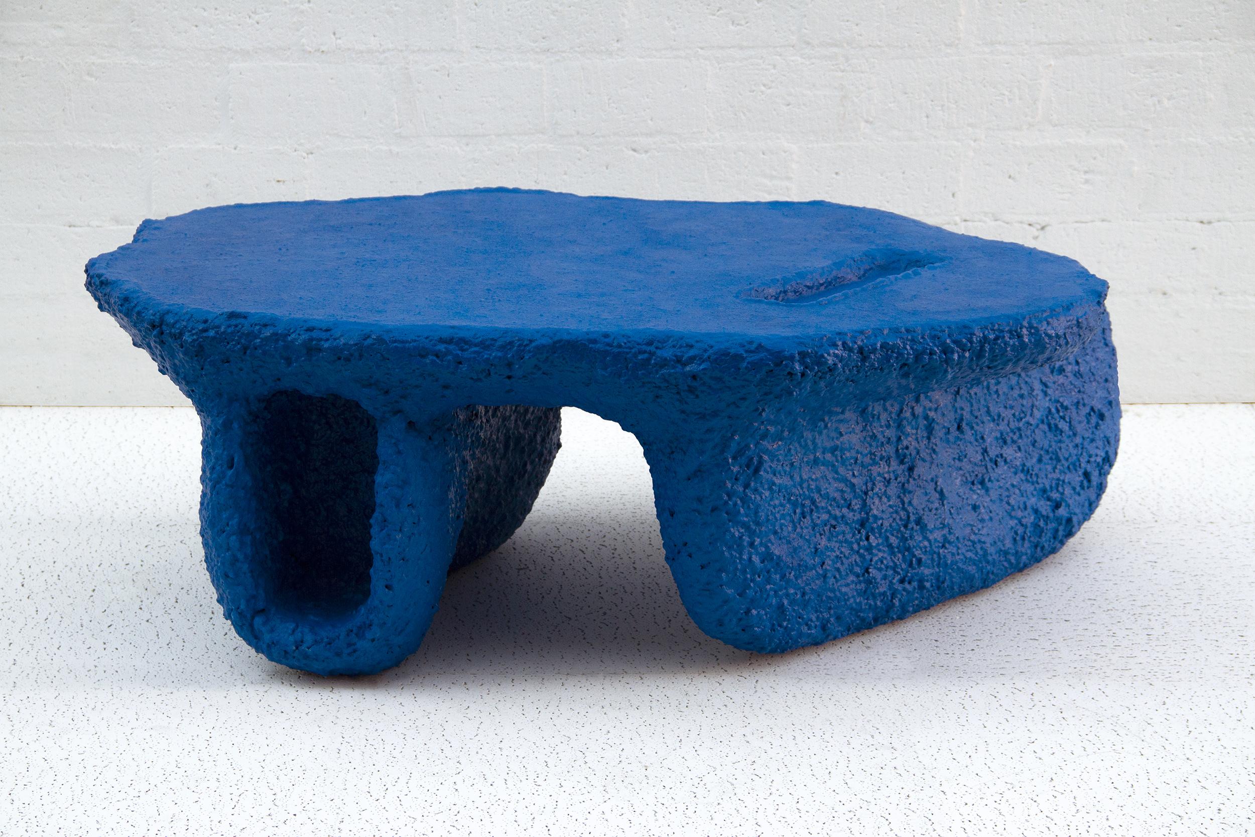 Organic Modern LaMesa, Coffee Table, Contemporary Design, Blue, Table, Limited Edition For Sale