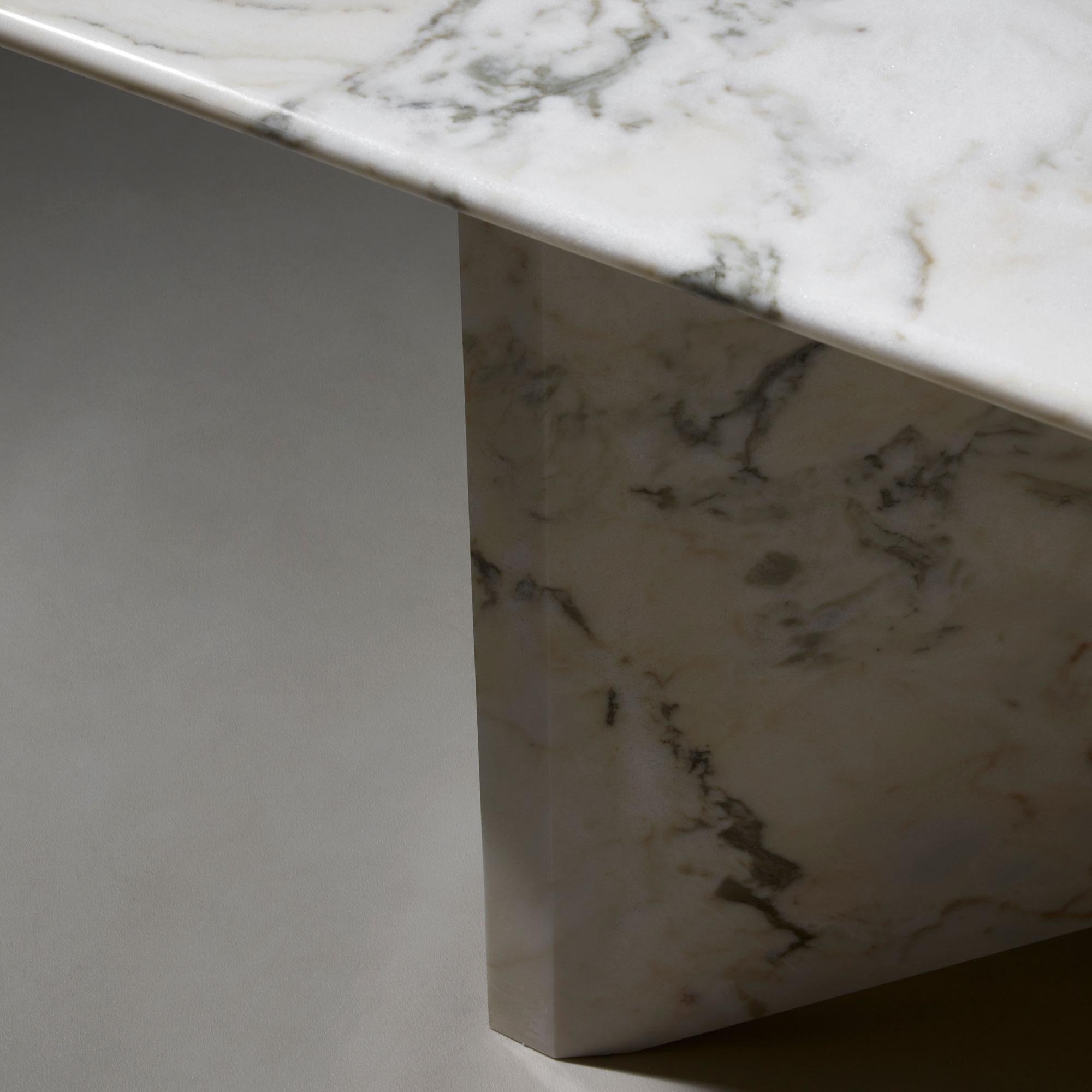Post-Modern Lamina Marble Dining Table, Hannes Peer For Sale