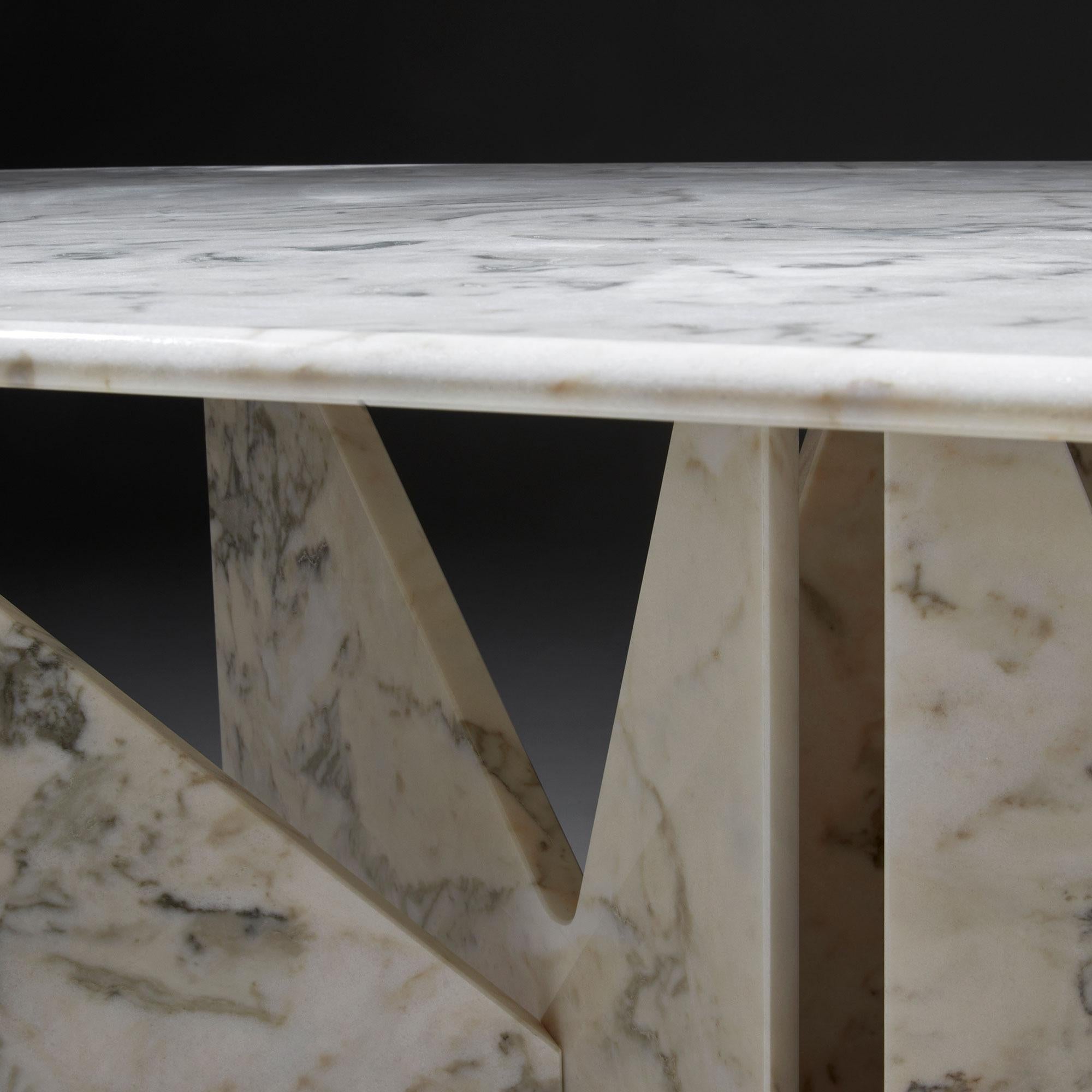 Lamina Marble Dining Table, Hannes Peer In New Condition In Geneve, CH