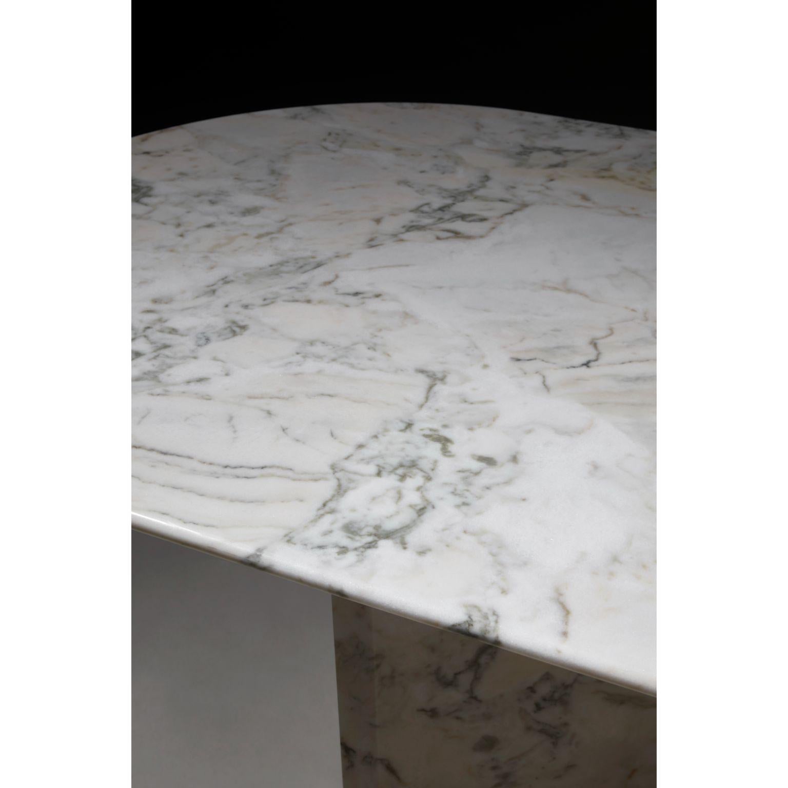 Lamina Oblong Green Marble Dinner Table by Hannes Peer In New Condition For Sale In Geneve, CH