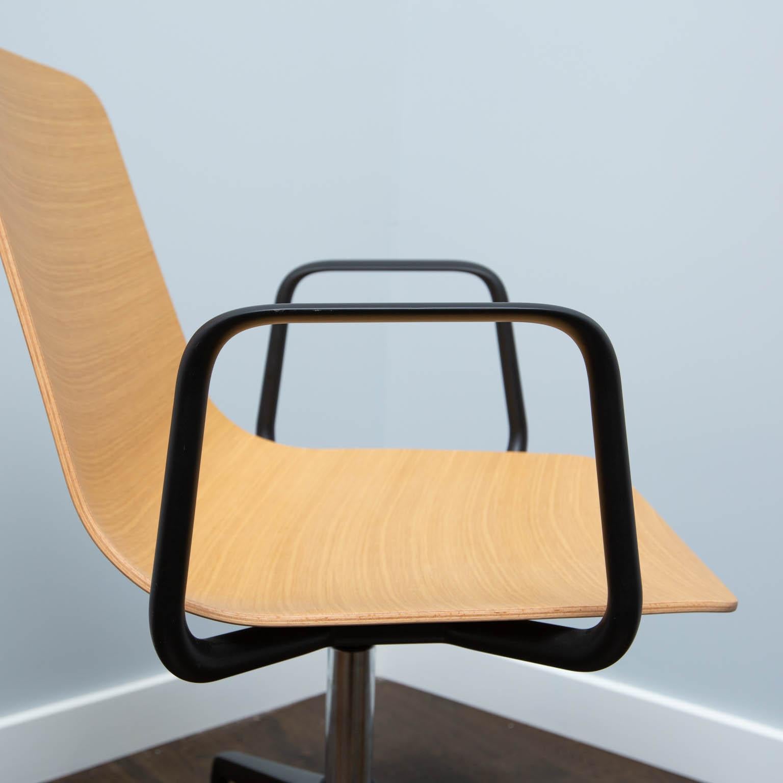 Chrome Lamina Swivel Chair by Hannes Wettstein for Dietiker