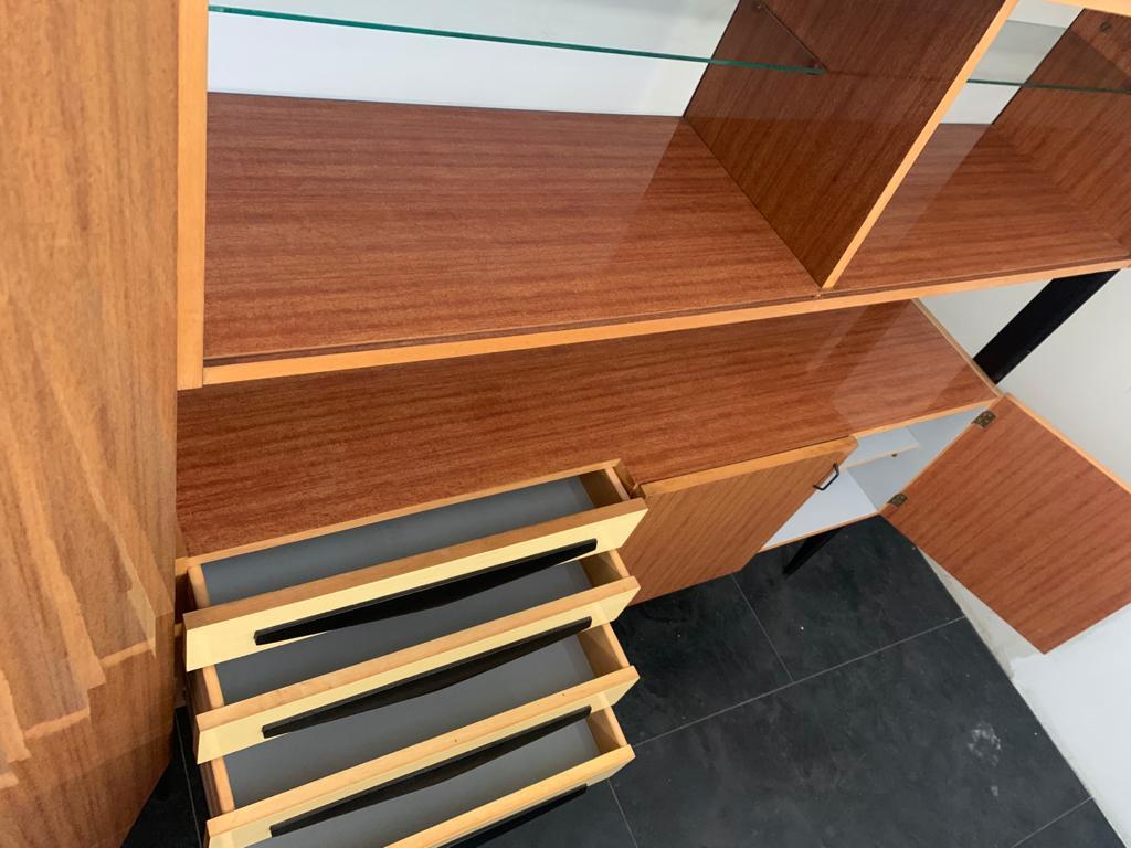 Laminate & Lacquered Wood Shelf, 1960s For Sale 2