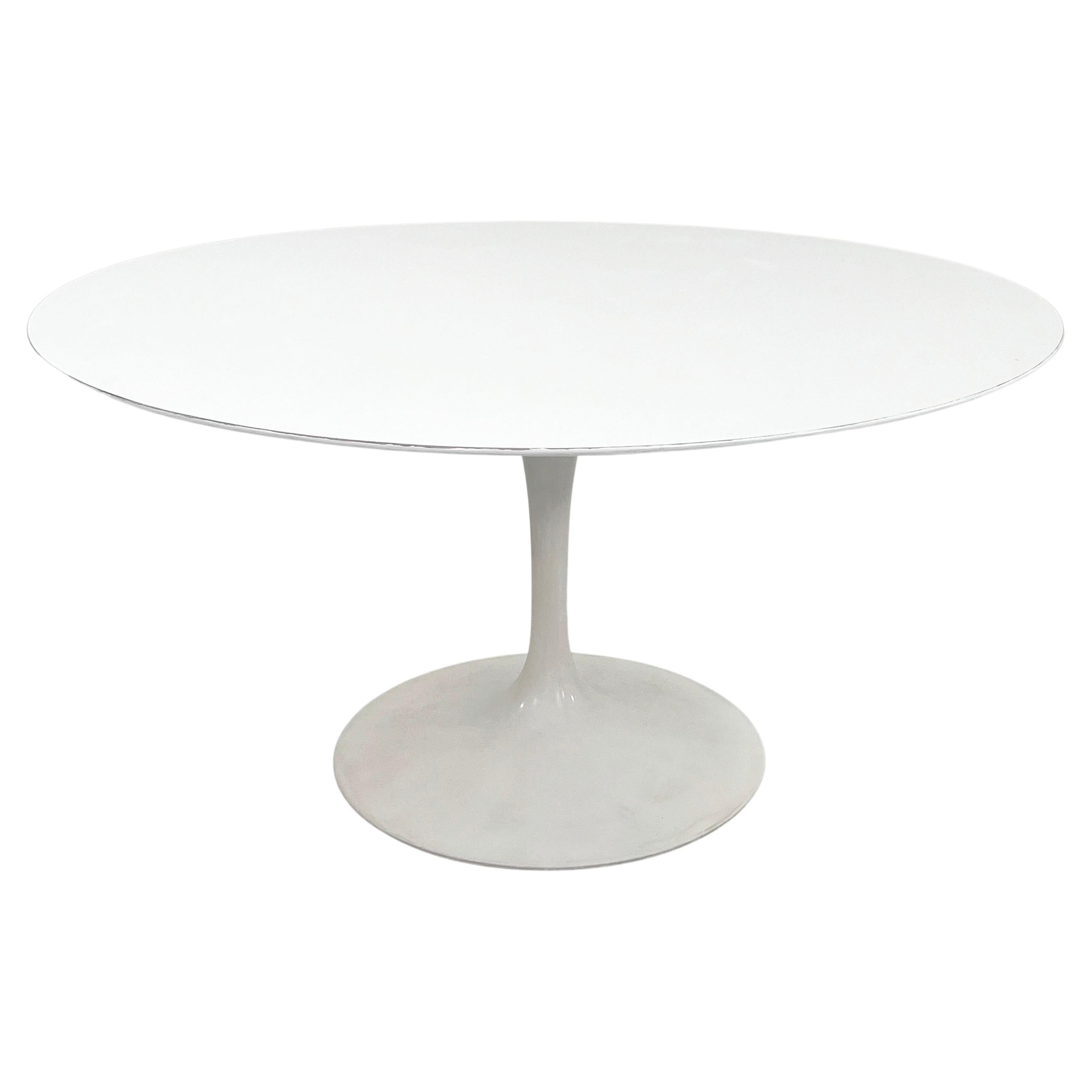 Oval "Tulip" Dining Table with Black Marble Top by Eero Saarinen for