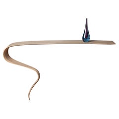 Laminated Ash Genie Floating Shelf by David Tragen