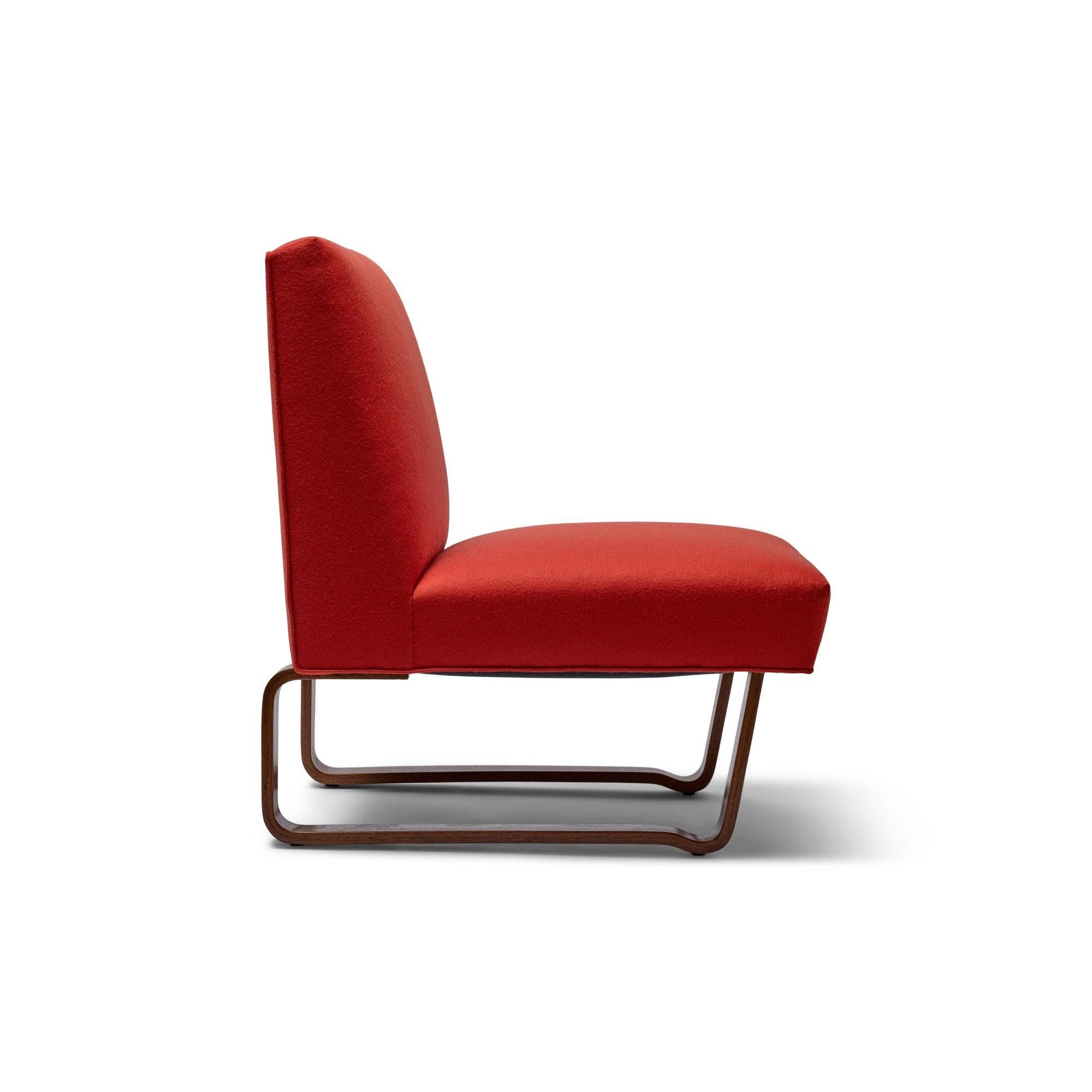 Americano Sedia da salotto con base in laminato di Edward Wormley per Dunbar, anni '40 in vendita